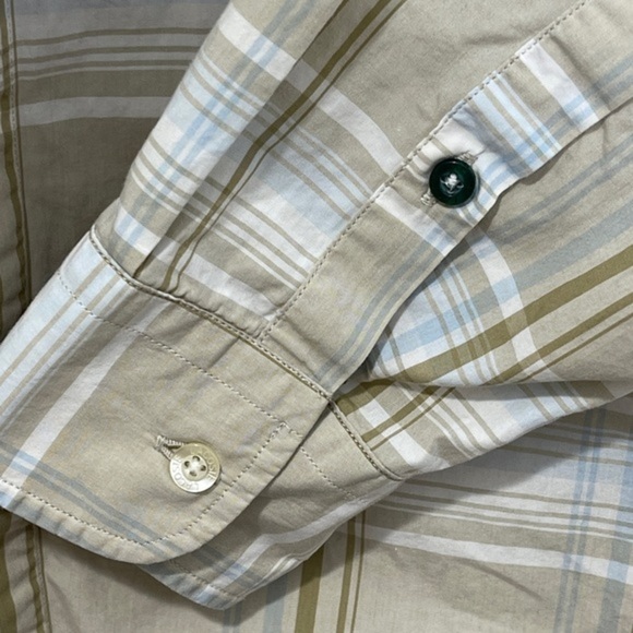 Lacoste Button Down Shirt Slim Fit Plaid Size 42 - Picture 6 of 7